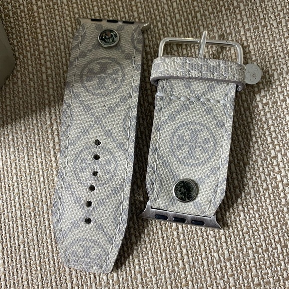 Spark’l Ivory Tory Burch Monogram With Jade Gray - Picture 1 of 3